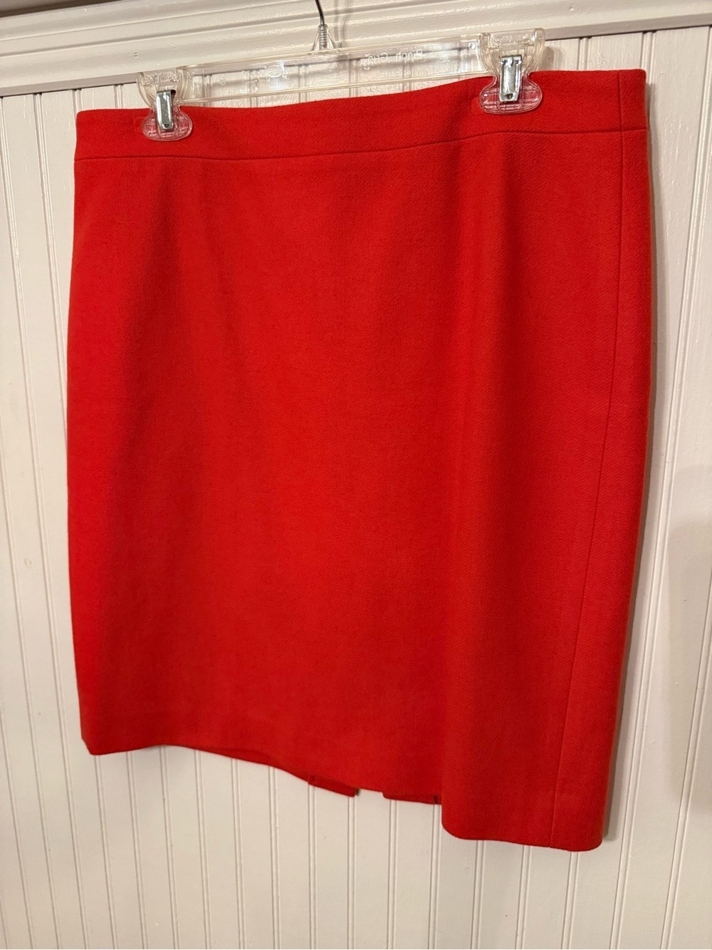 J. Crew The Pencil Skirt Red Wool 12